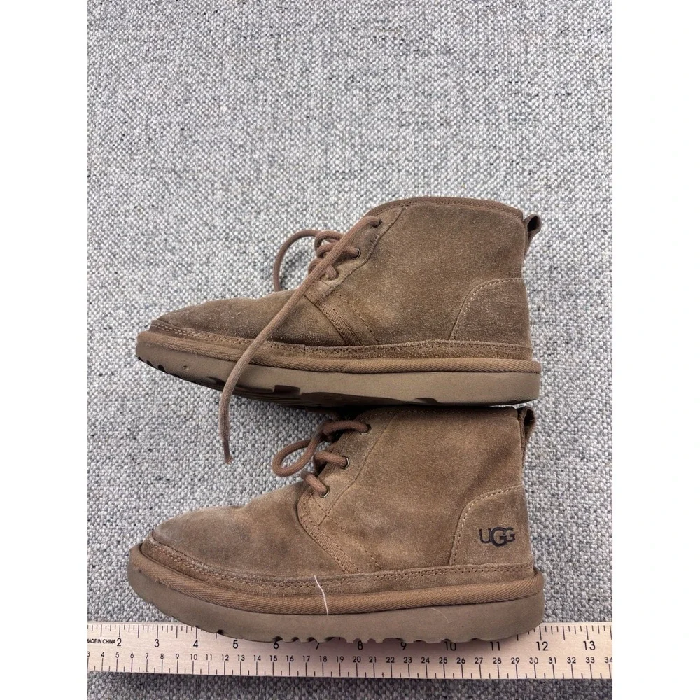 UGG Winter Snow Boots Youth 3 Neumel II Amber Brown Suede Sheepskin 1017320K